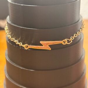 5/25$ Gold Lightning Bolt Bracelet